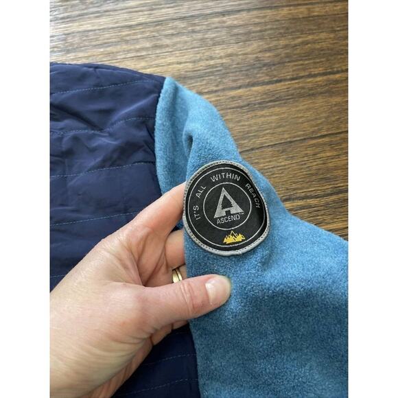 Ascend Women’s 1/2 Button Up Pullover Contrast Fleece Size Large - Picture 4 of 10